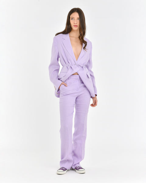 violet linen batavia trousers