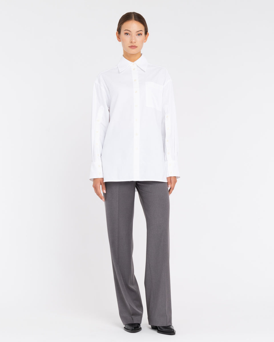 white cotton twill over shirt Manuel Ritz Official
