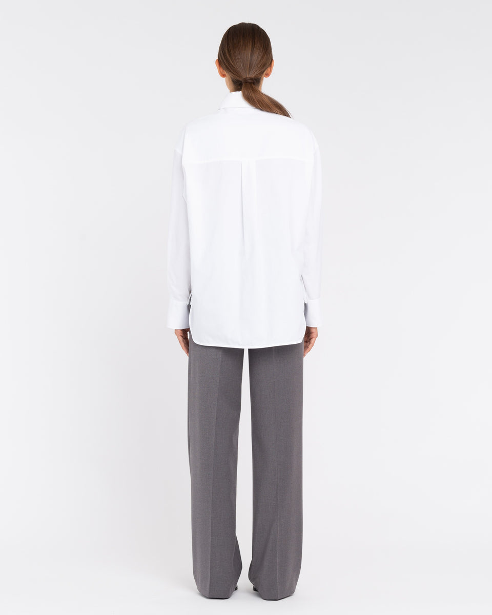 white cotton twill over shirt Manuel Ritz Official