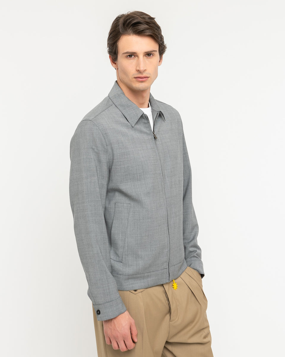 manuel ritz ジャケット gray cool stretch wool jacket - Manuel Ritz Official