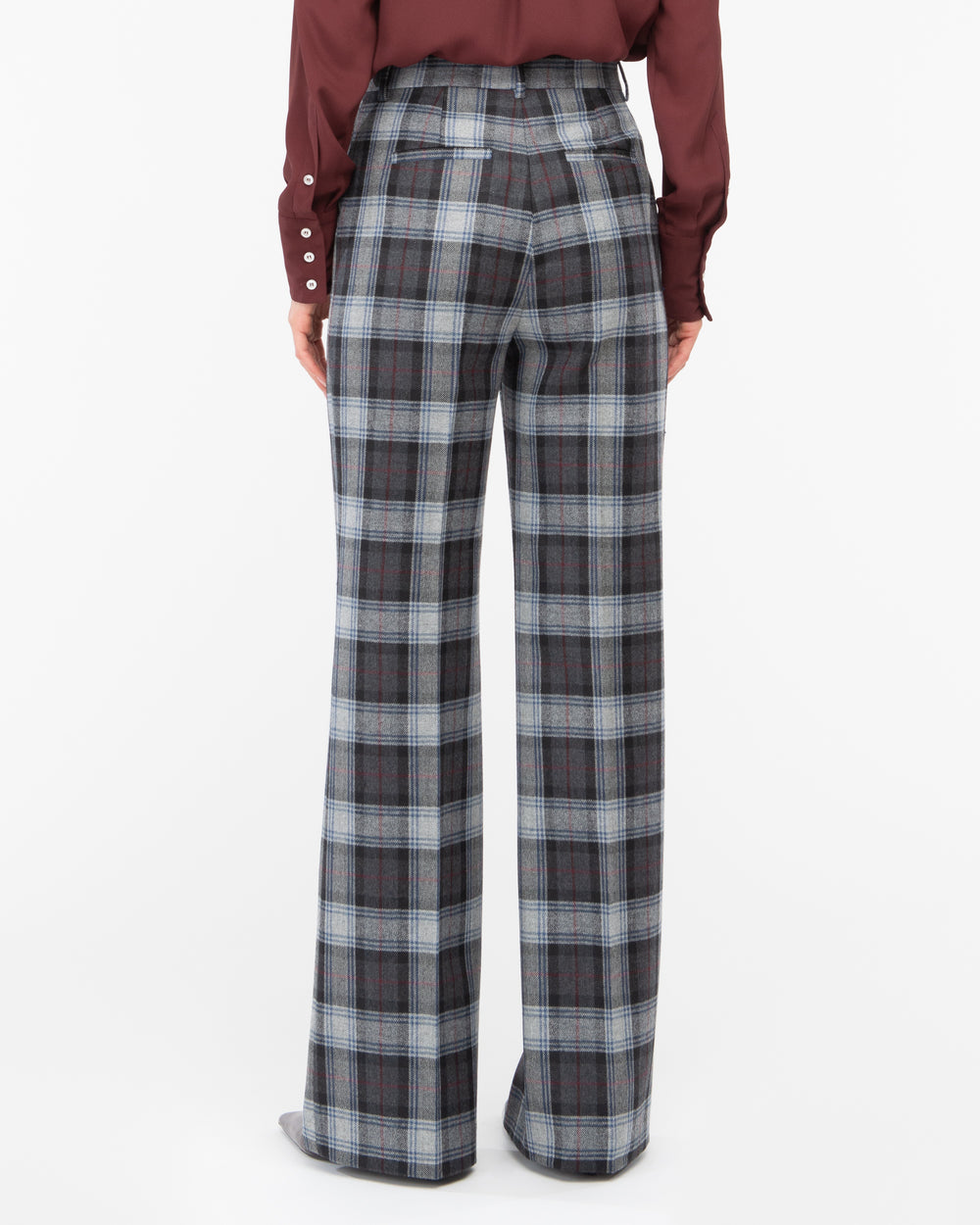 Pantalone galles misto lana grigio