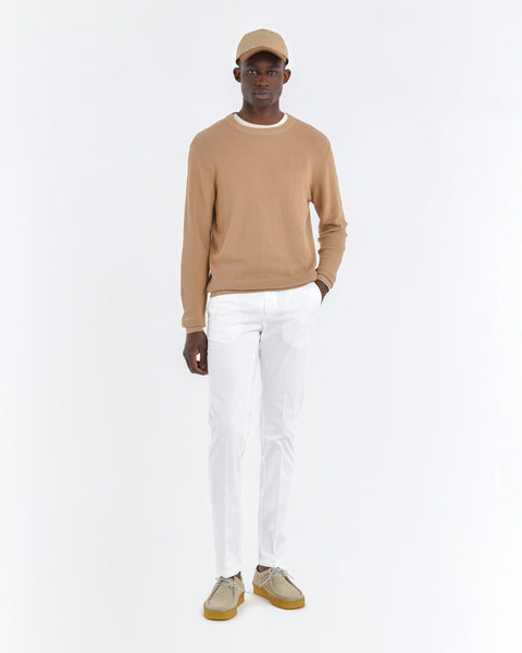 Manuel Ritz pantaloni uomo con pinces beige main image 0