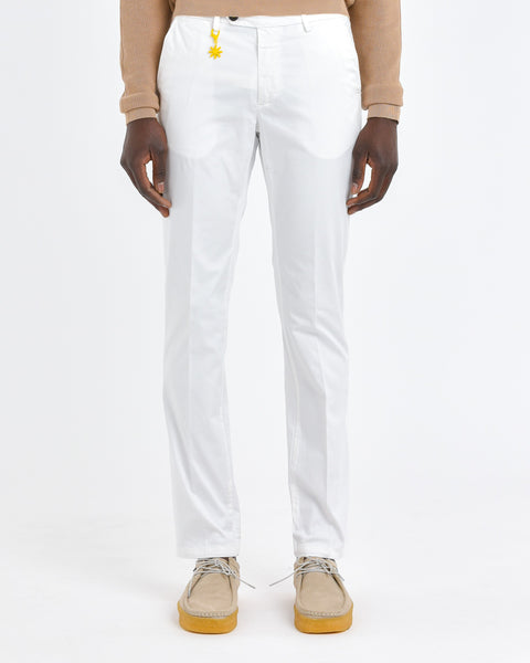 Manuel Ritz pantaloni slim fit con pinces beige