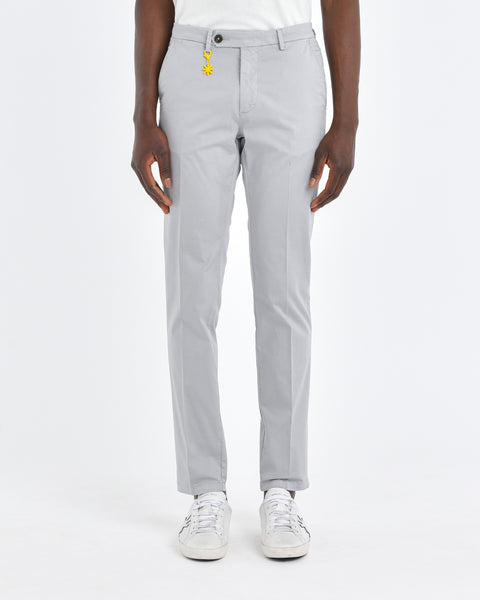 gray stretch cotton garmnet dyed pants slim fit