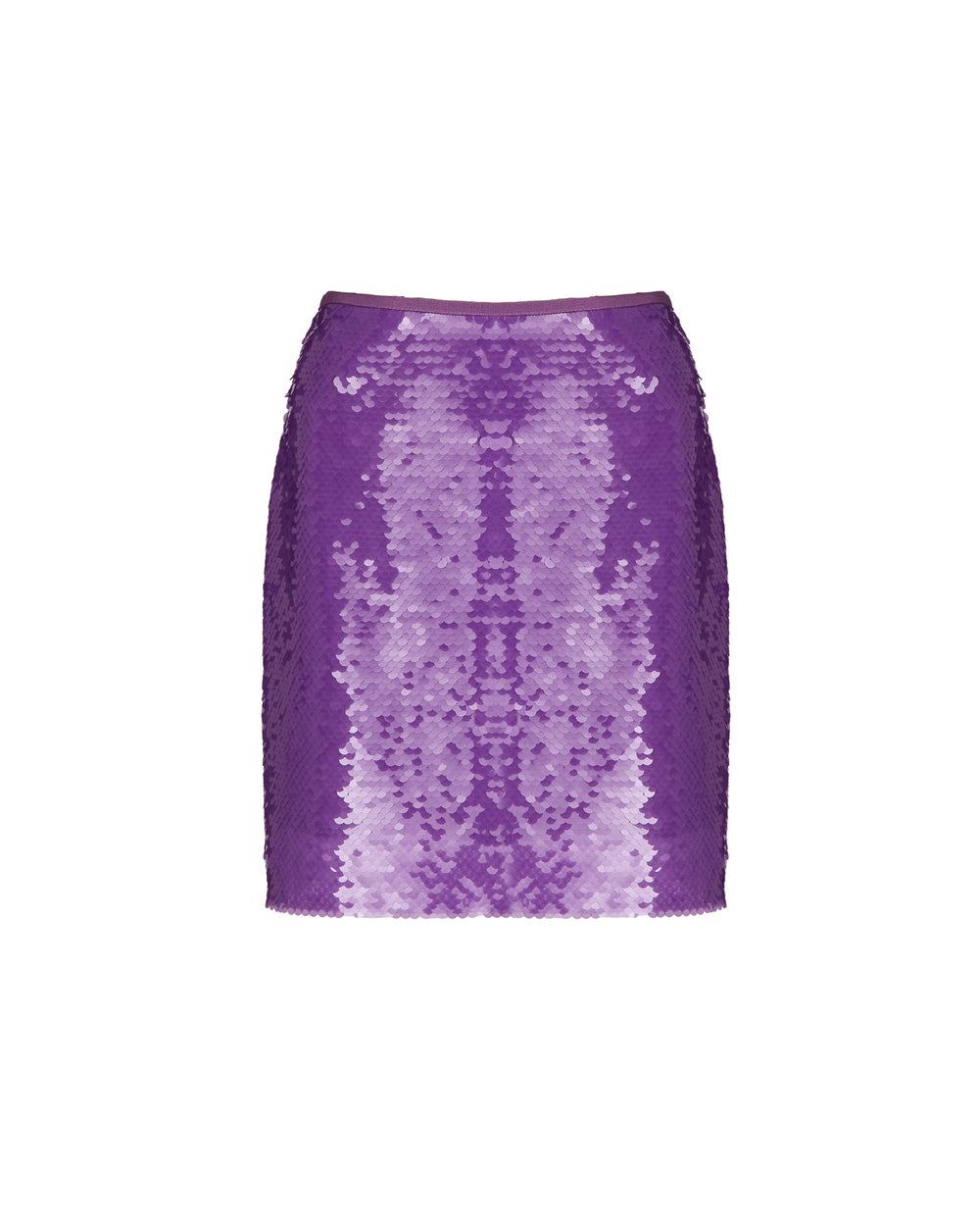 violet paillettes mini skirt