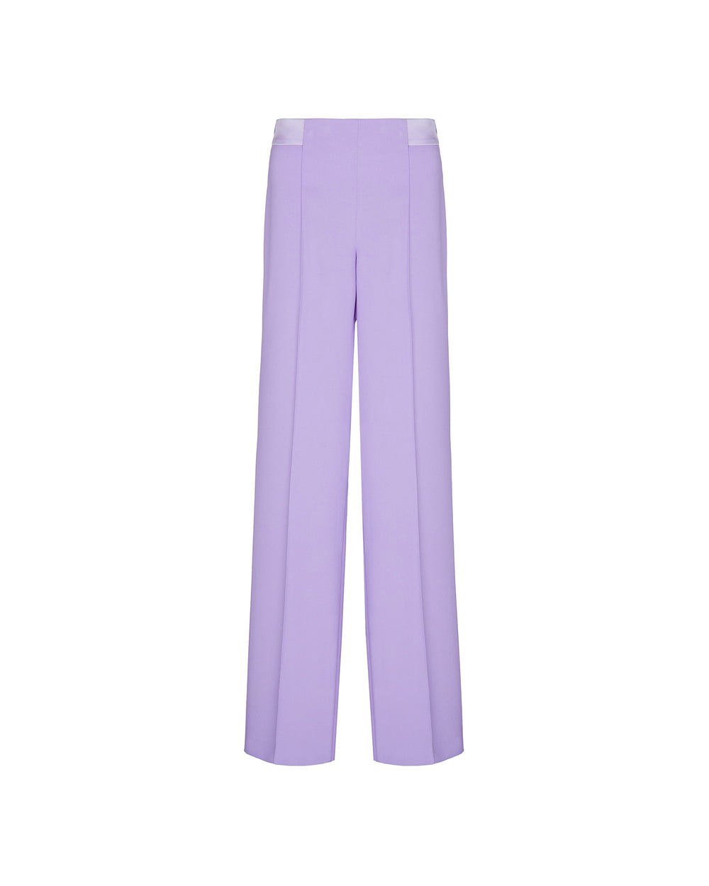 violet straight envers satin trousers