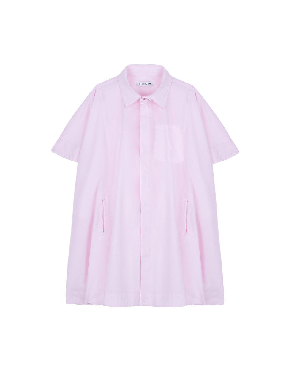 pink cotton oversize chemisier
