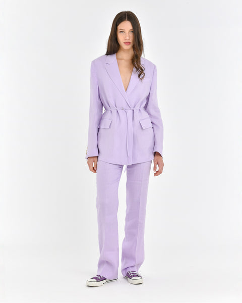 violet batavia linen blazer
