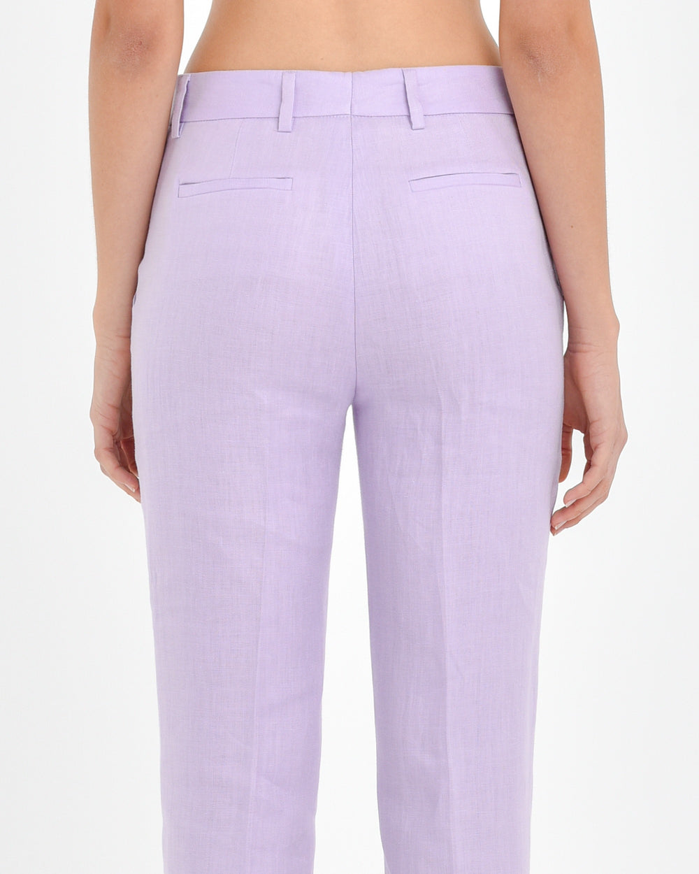 violet linen batavia trousers