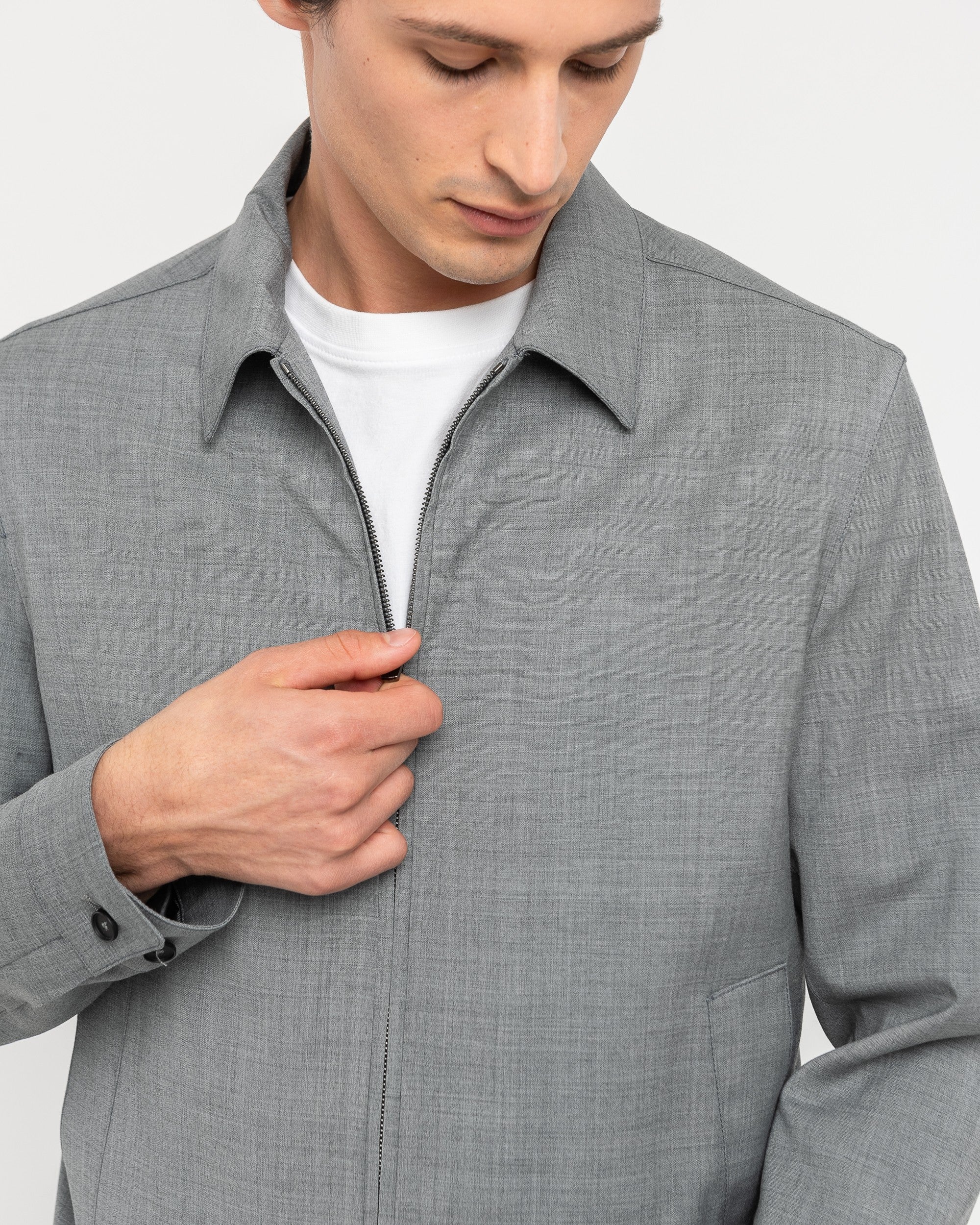 manuel ritz ジャケット gray cool stretch wool jacket - Manuel Ritz Official