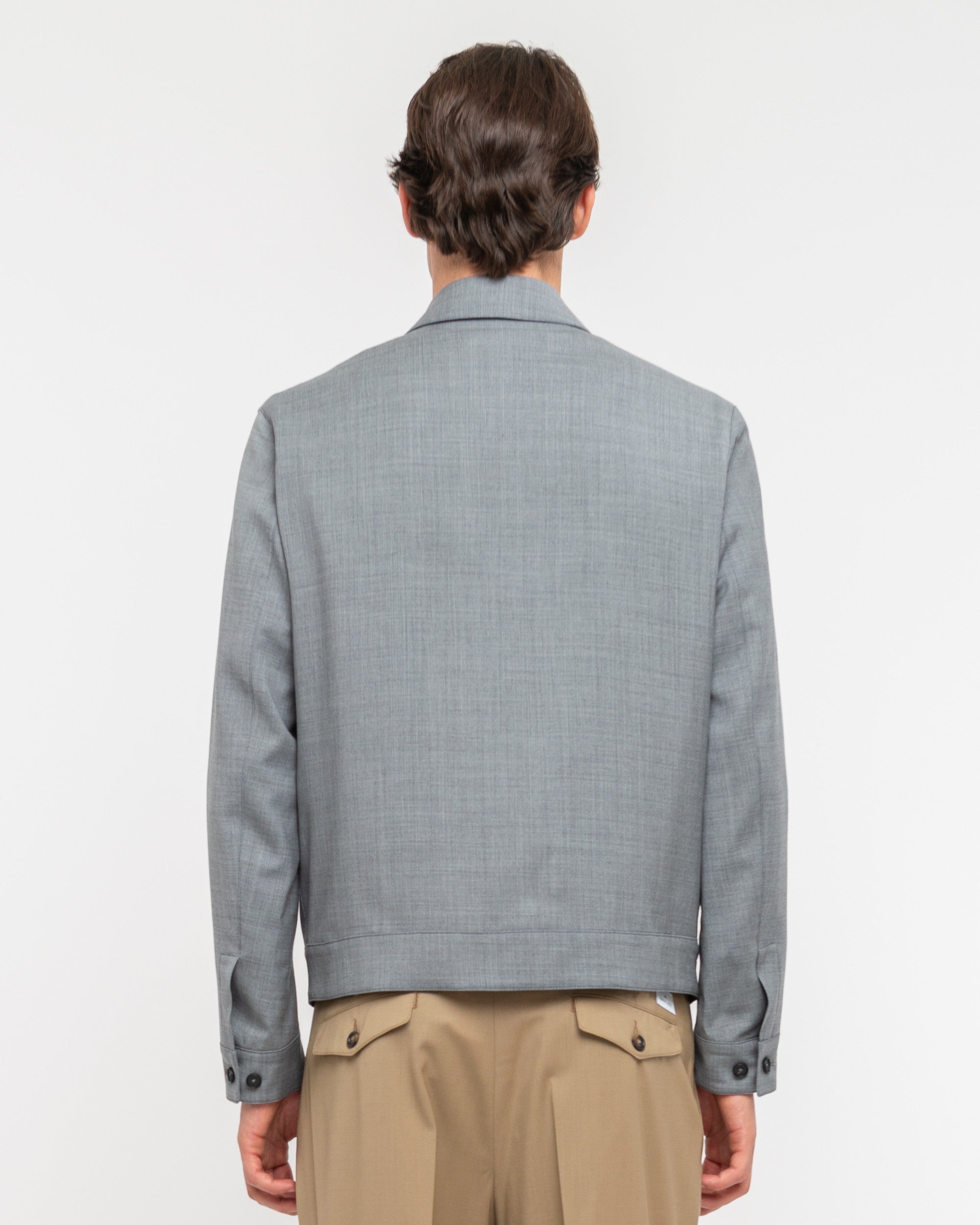 gray cool stretch wool jacket - Manuel Ritz Official