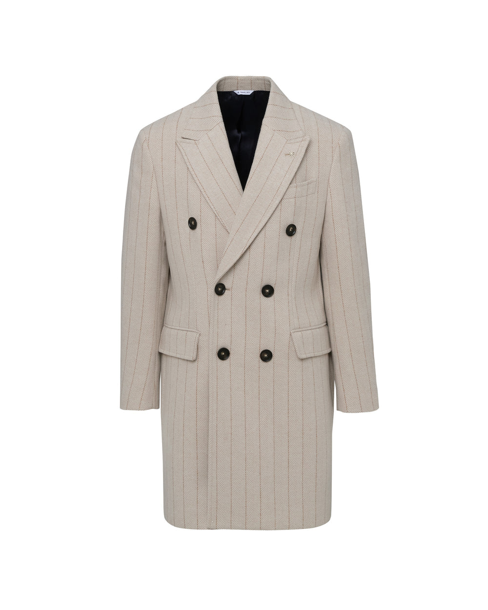 beige resca wool blend double breasted coat