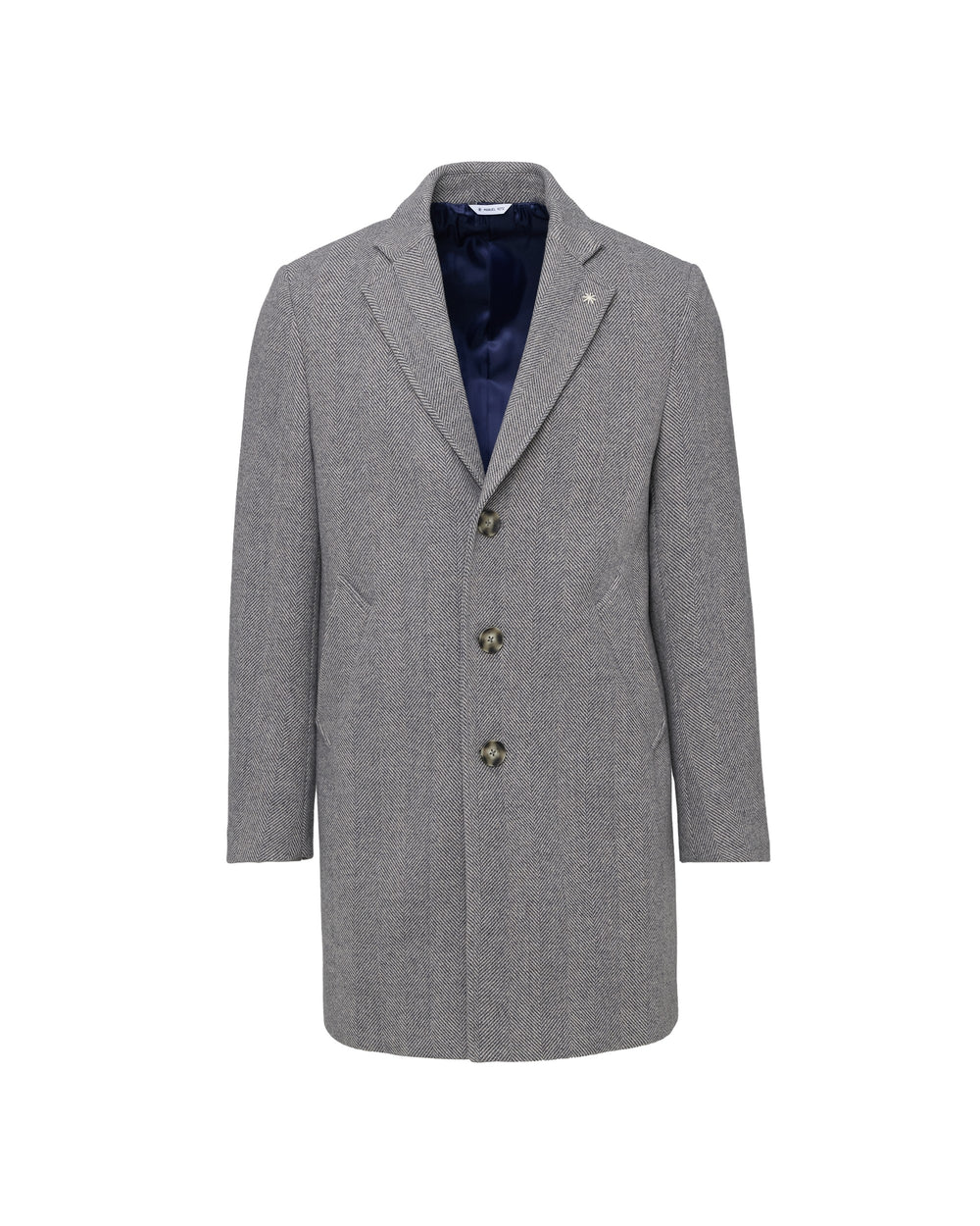 gray wool blend slim resca coat