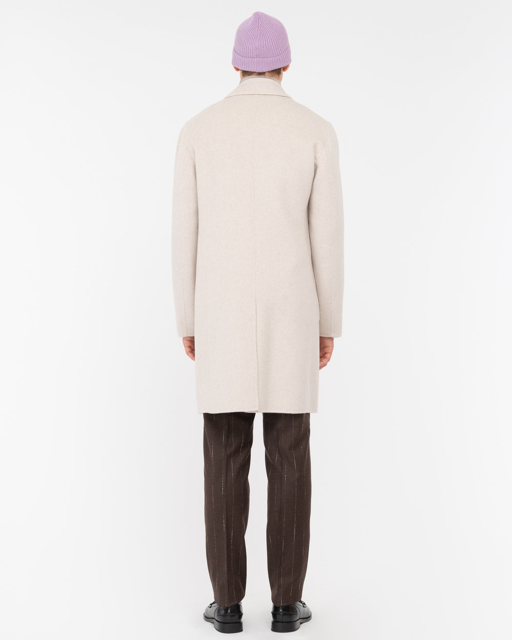 white double wool blend cloth coat