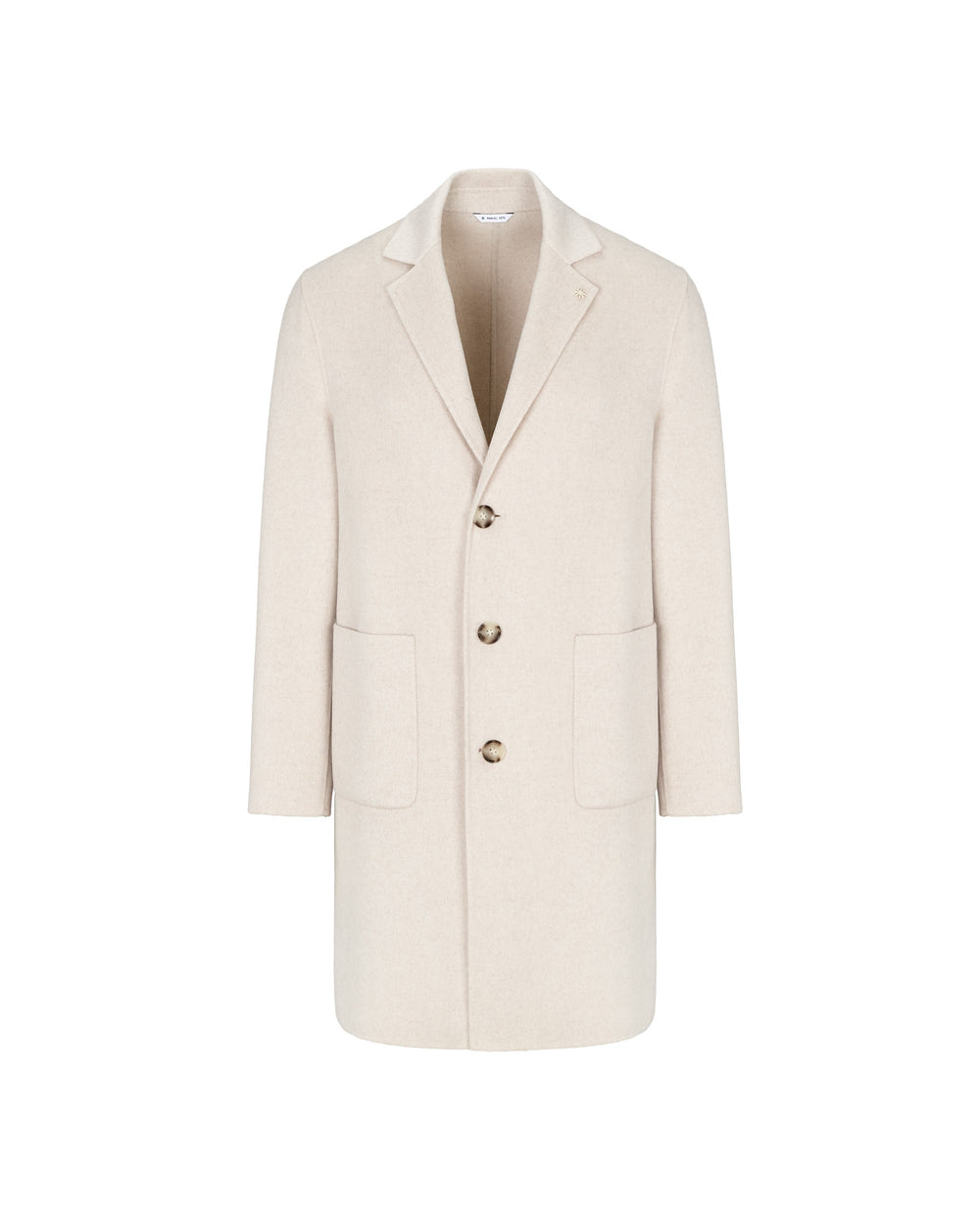 white double wool blend cloth coat