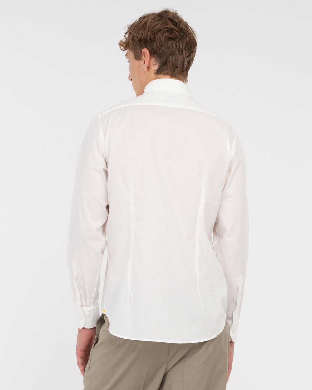 white washed stretch cotton poplin shirt