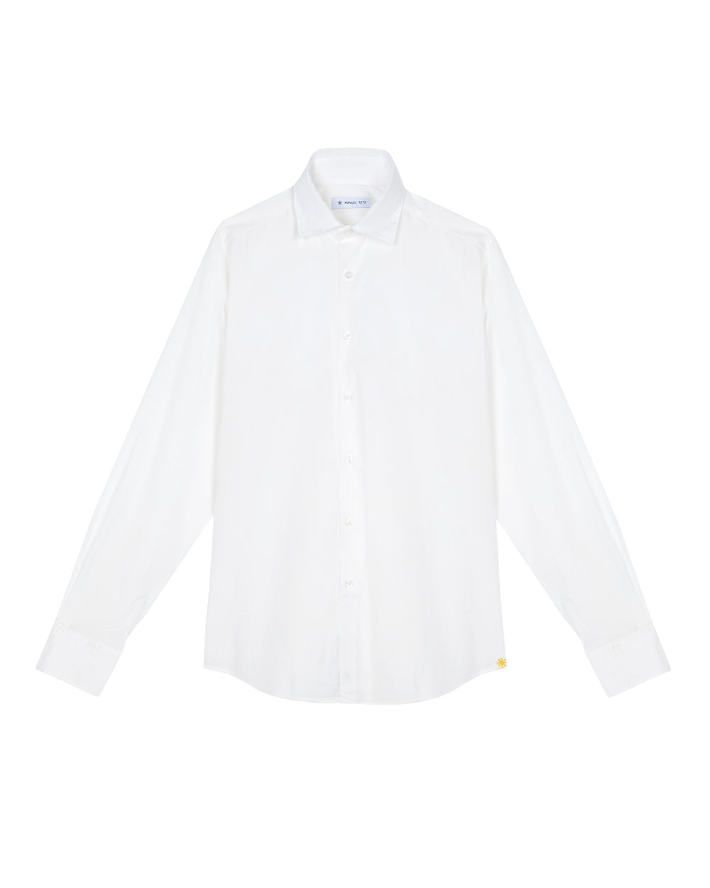 white washed stretch cotton poplin shirt
