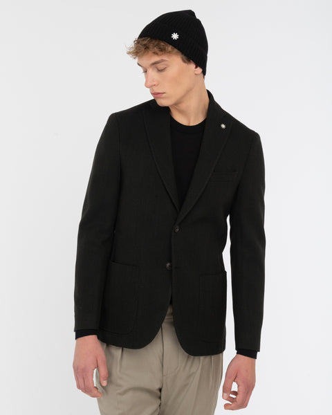 green resca wool cotton blazer