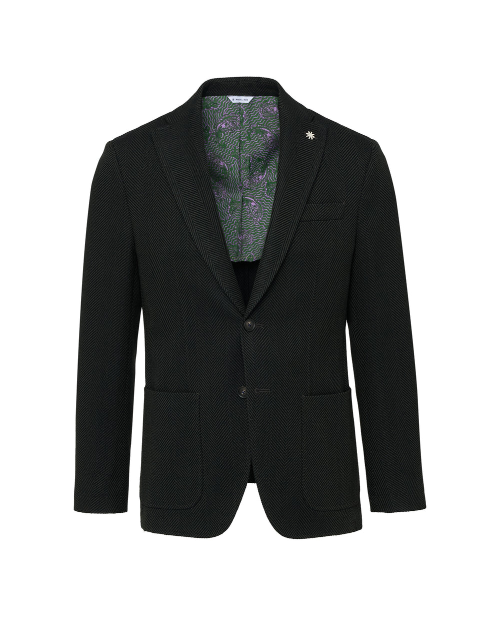 green resca wool cotton blazer