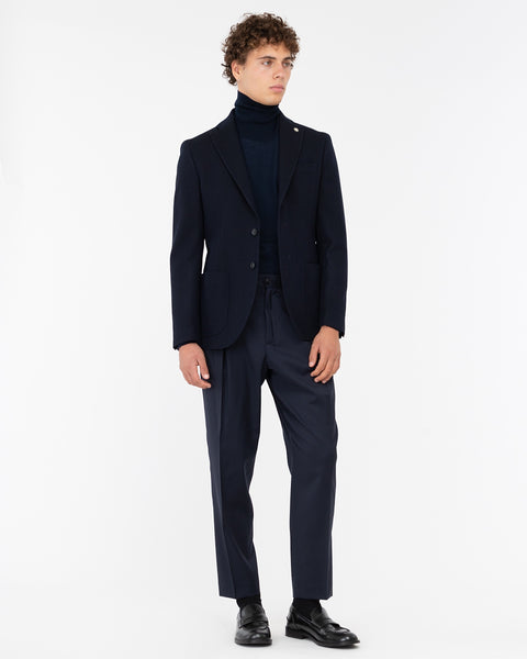 blue resca wool cotton blazer