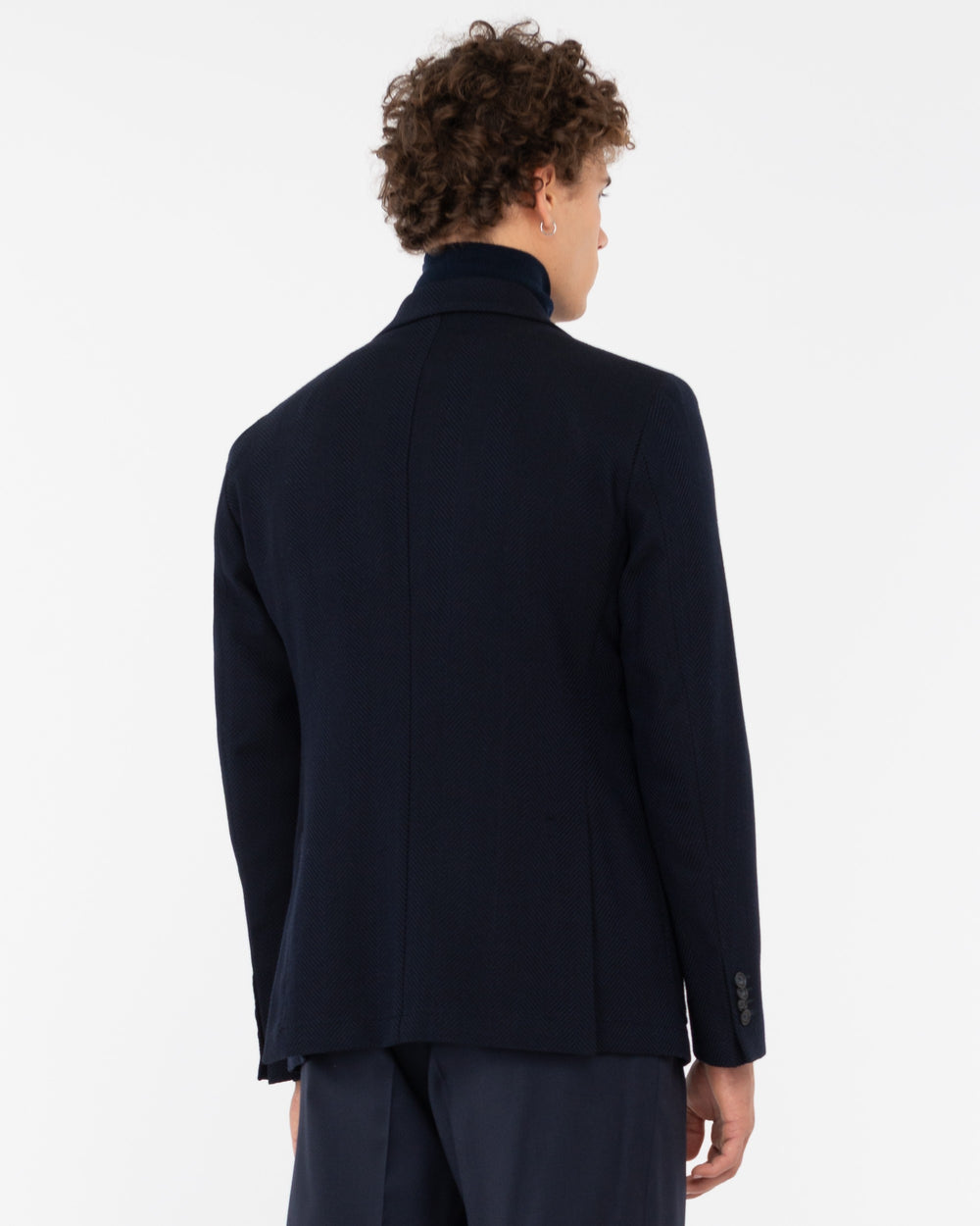 blue resca wool cotton blazer