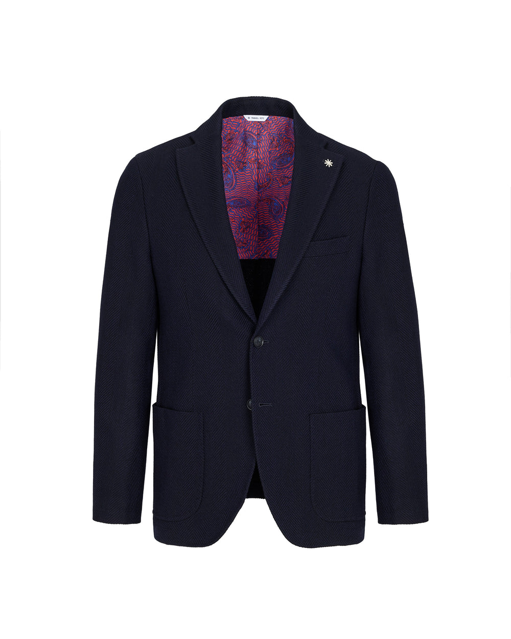 blue resca wool cotton blazer