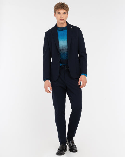 blue nuvola stitch milano stretch blazer