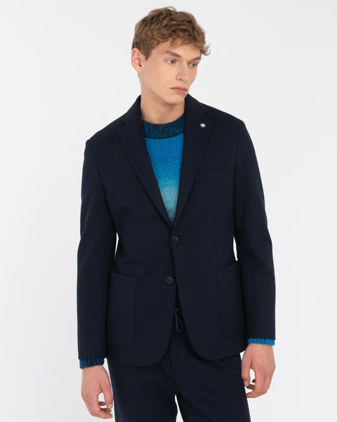 blue nuvola stitch milano stretch blazer