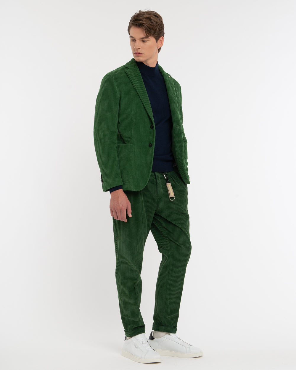 green nuvola blazer in velvet rocker