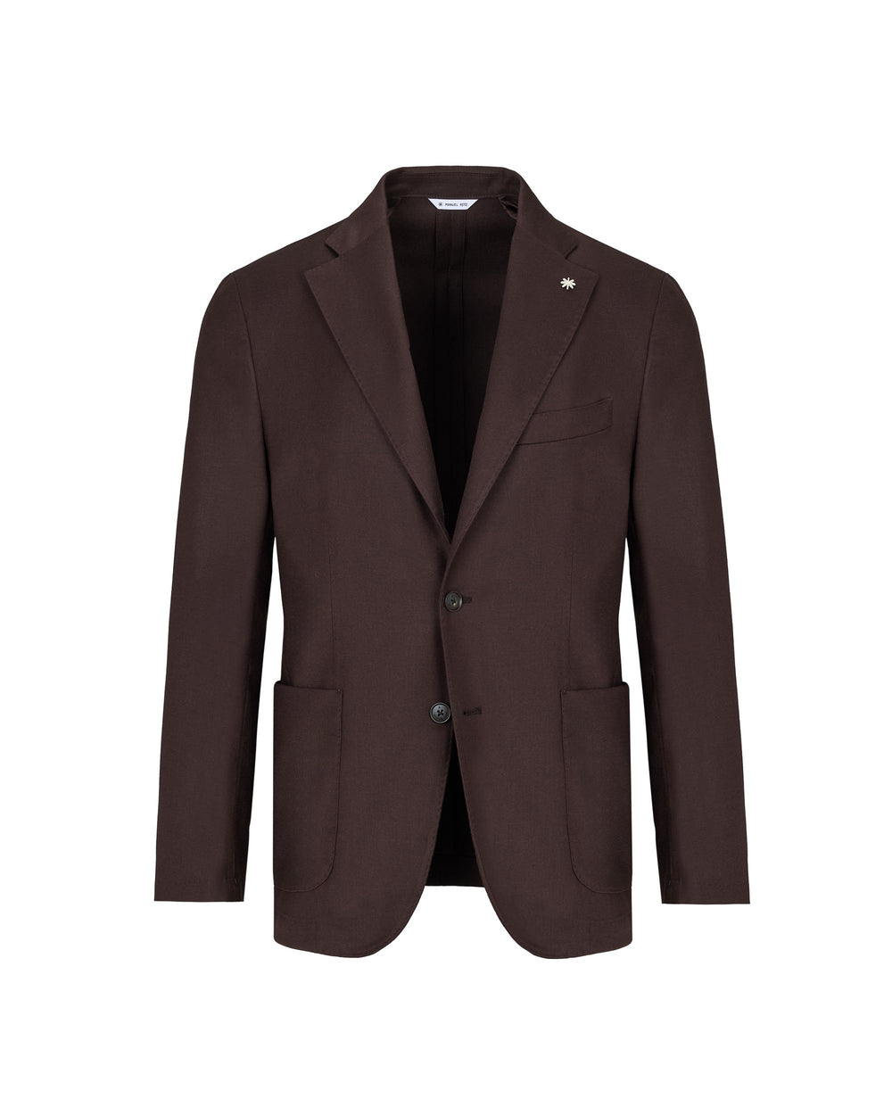 brown nuvola stretch wool flannel blazer