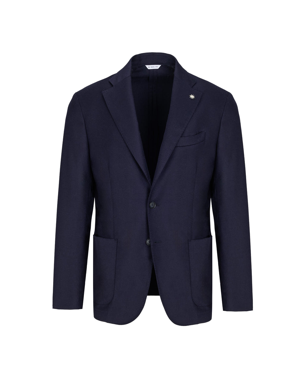 blue nuvola stretch wool flannel blazer