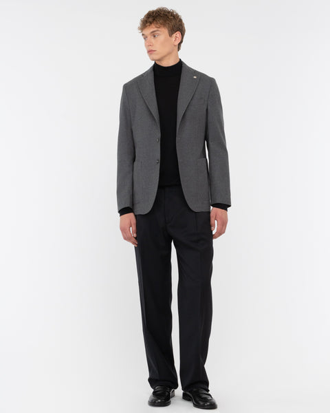 gray nuvola stretch wool flannel blazer