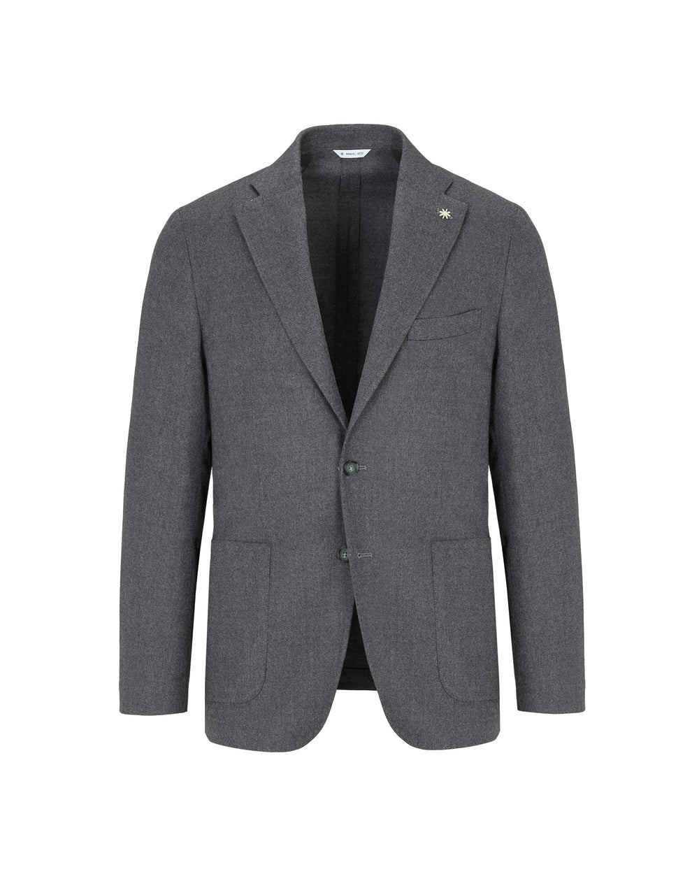 gray nuvola stretch wool flannel blazer