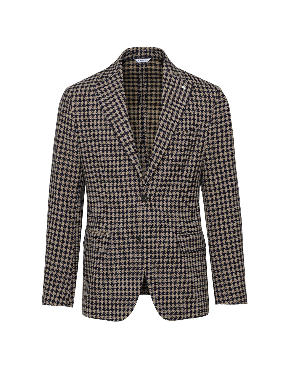 beige nuvola pied de poule wool cotton blazer