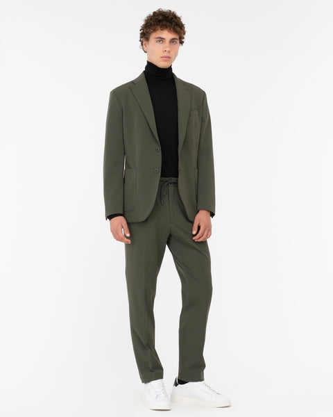 green technical stretch blazer
