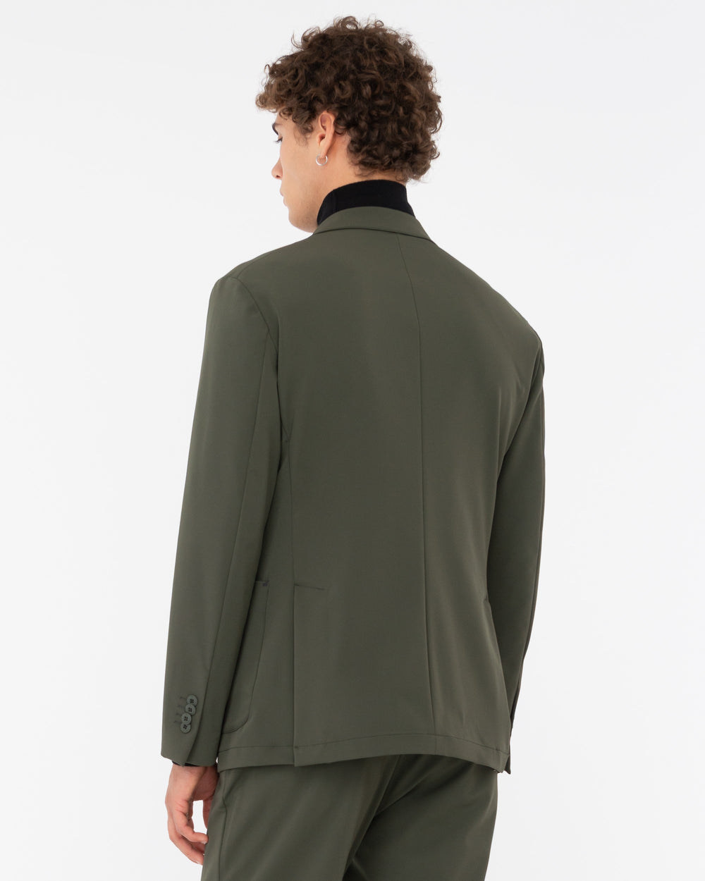 green technical stretch blazer