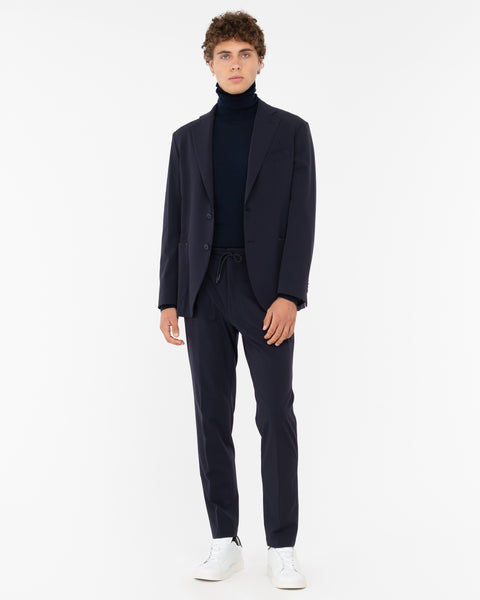 blue technical stretch blazer