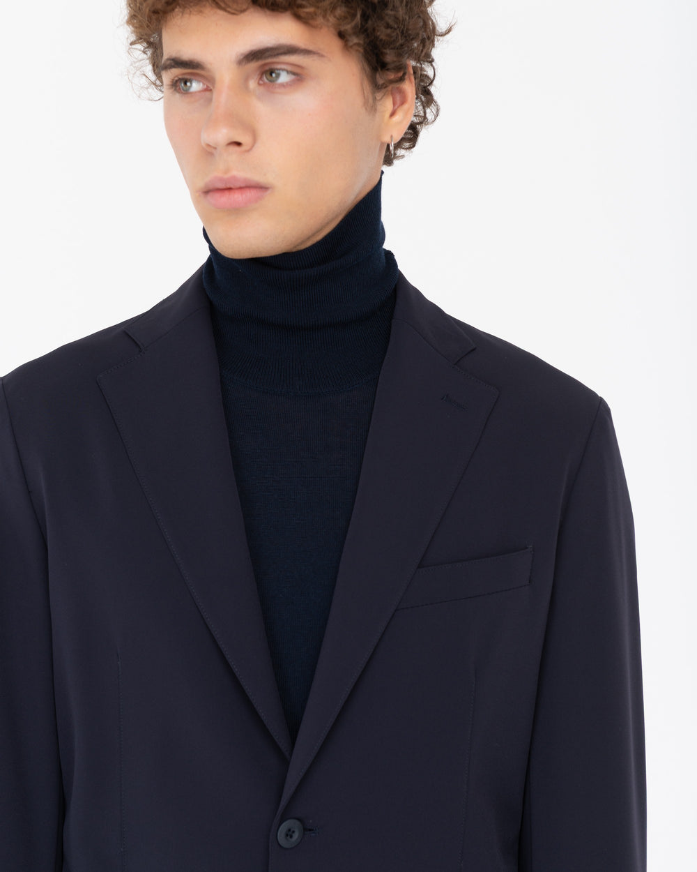 blue technical stretch blazer