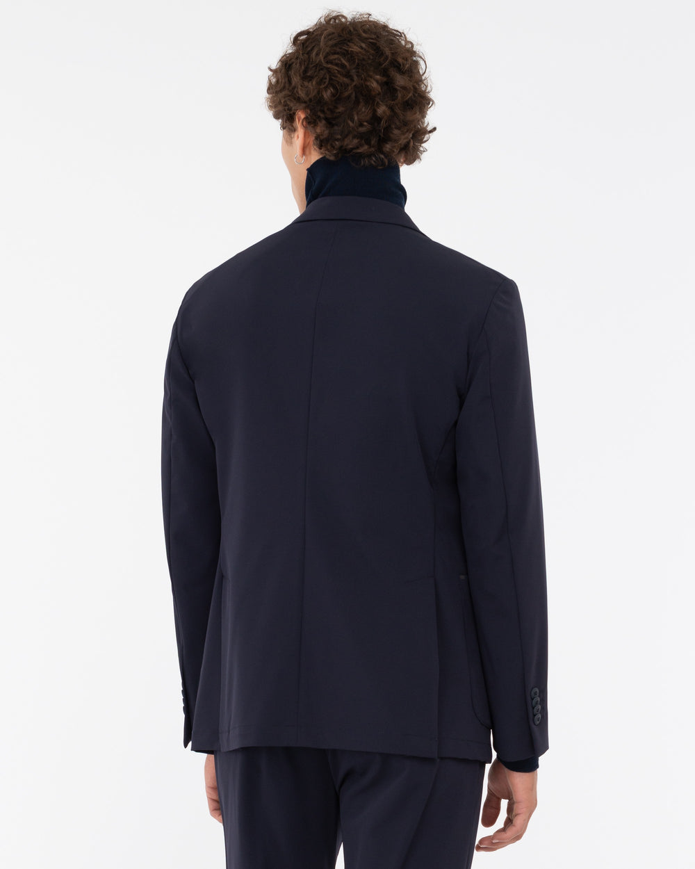 blue technical stretch blazer