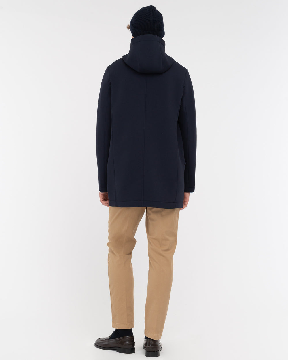 blue stretch bonded technical scuba parka