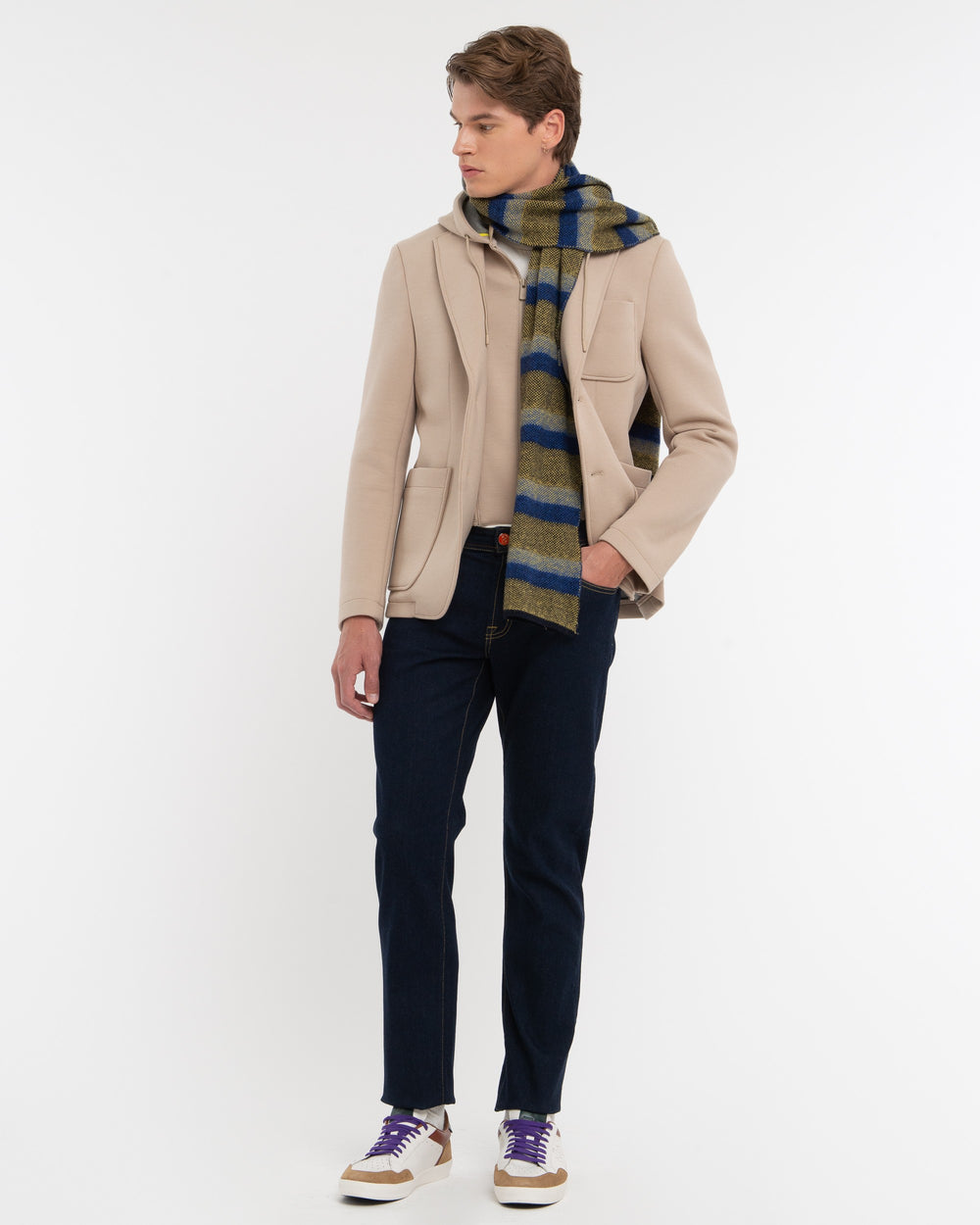 blue stretch indigo denim