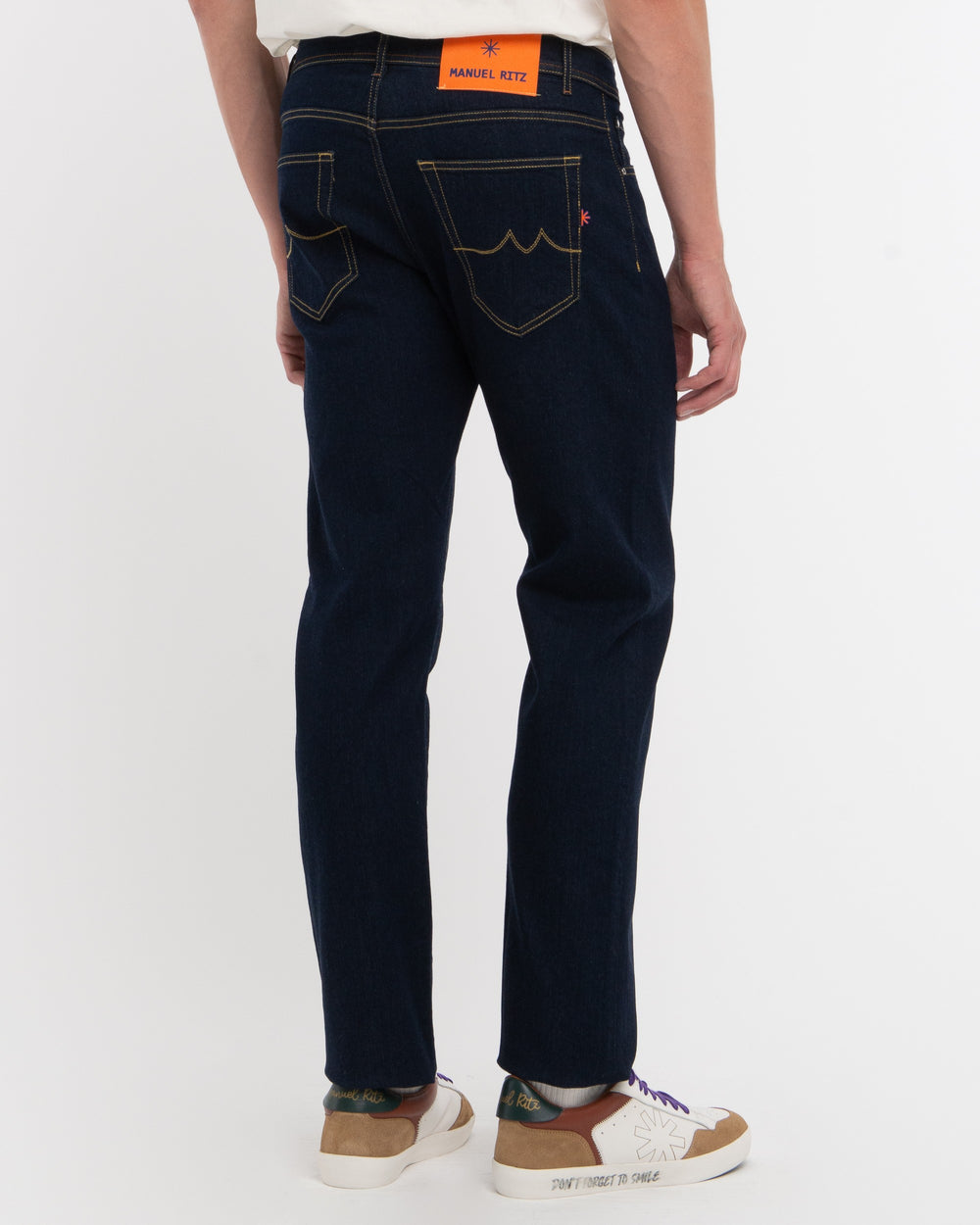 blue stretch indigo denim