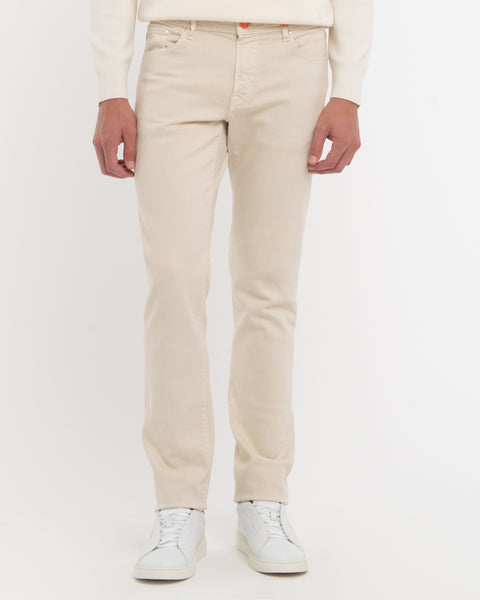 white stretch cotton bull denim
