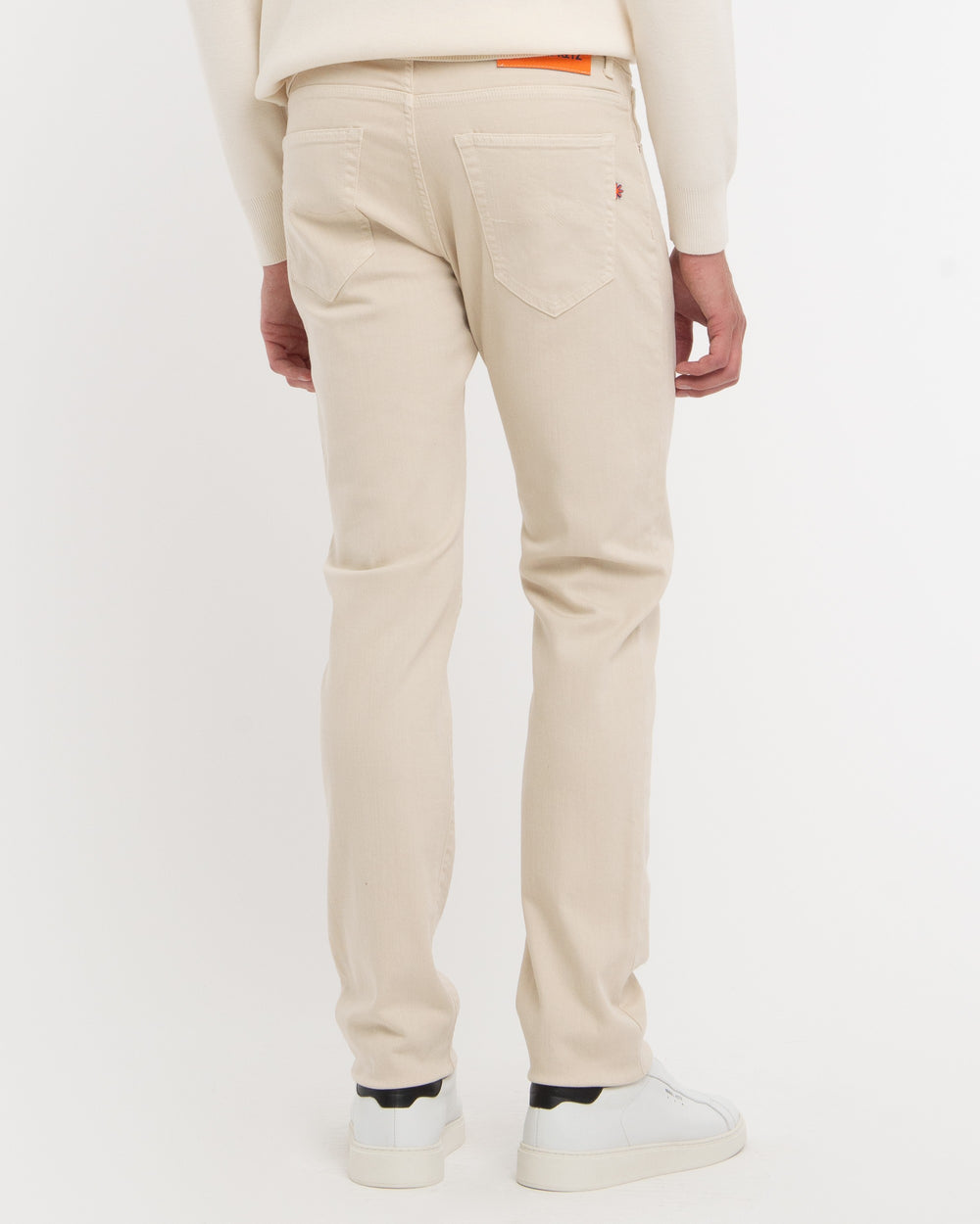 white stretch cotton bull denim