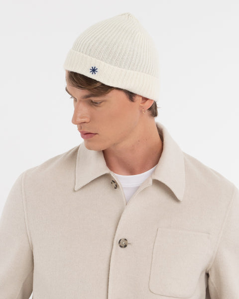 white english rib cashmere blend cap