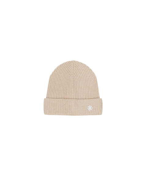 beige english rib cashmere blend cap