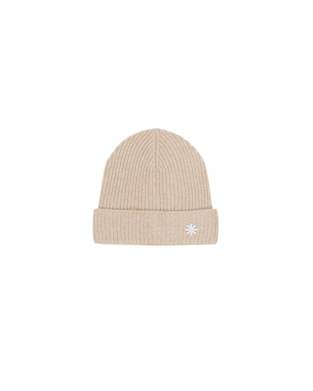 beige english rib cashmere blend cap