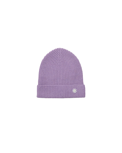 violet english rib cashmere blend cap