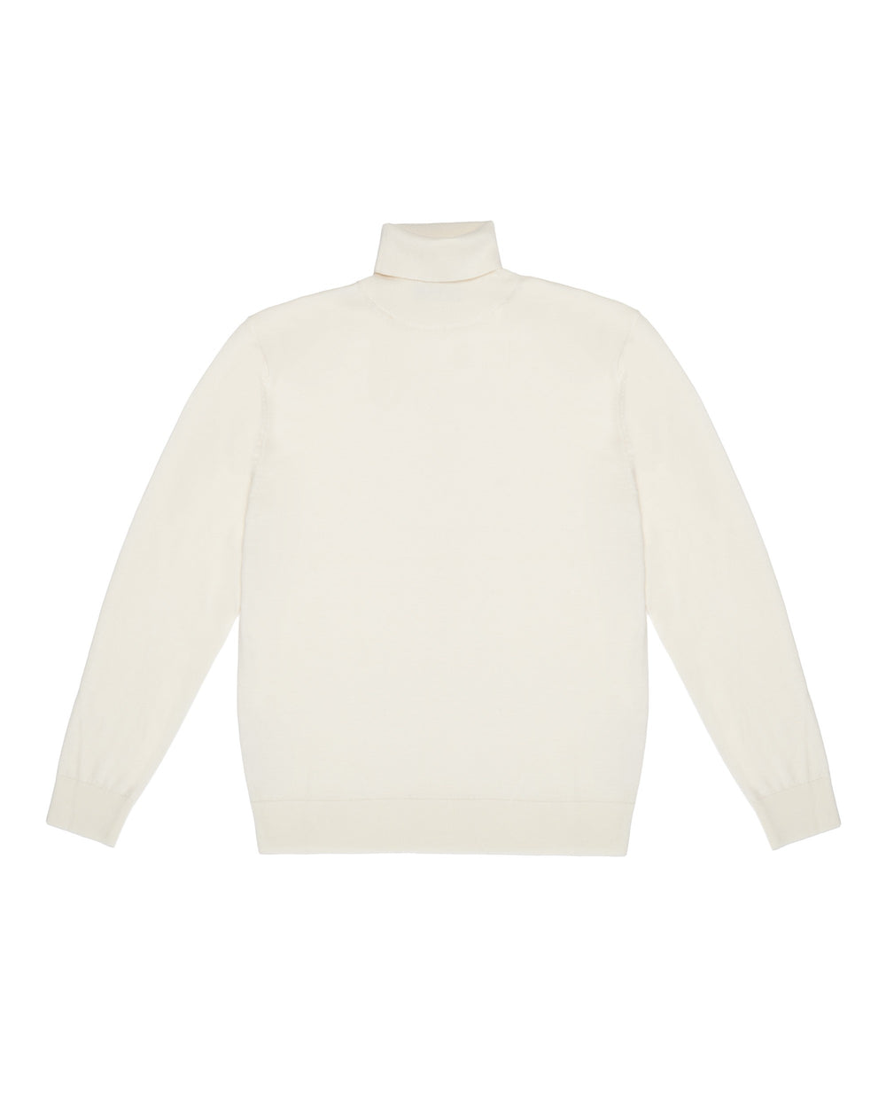 white pure wool turtleneck