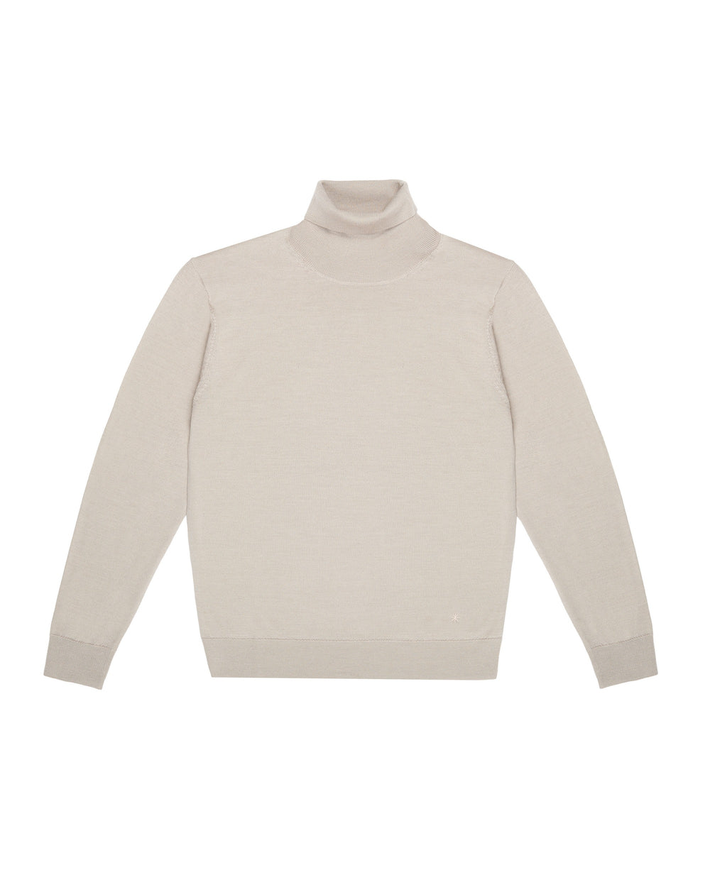 beige pure wool turtleneck